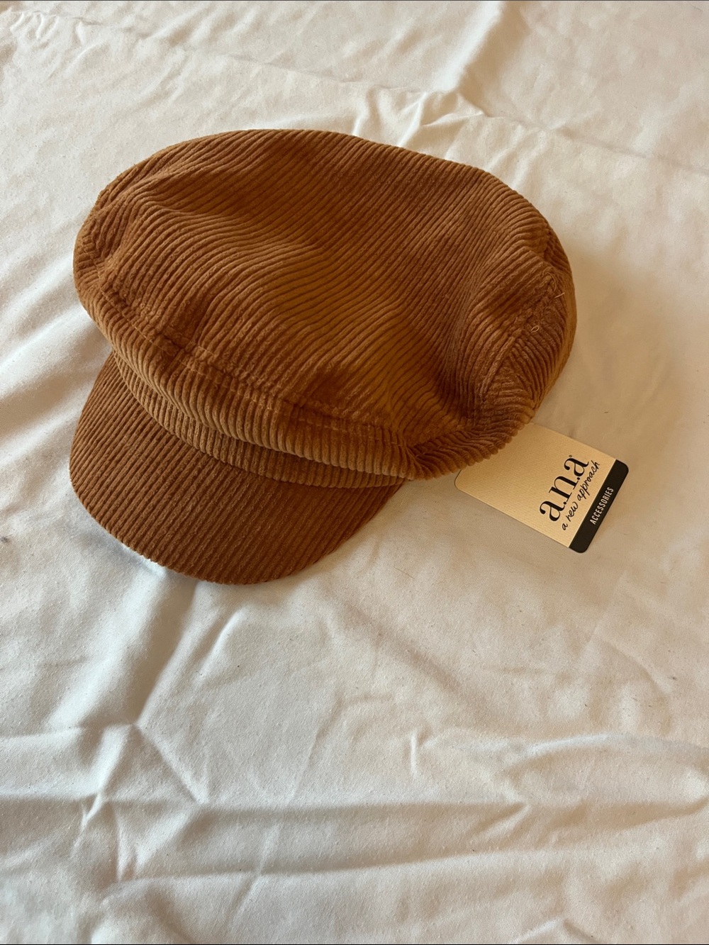 a.n.a Corduroy Baker Boy Hat - Chestnut
